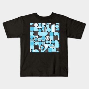 Blue geometric pattern abstract Kids T-Shirt